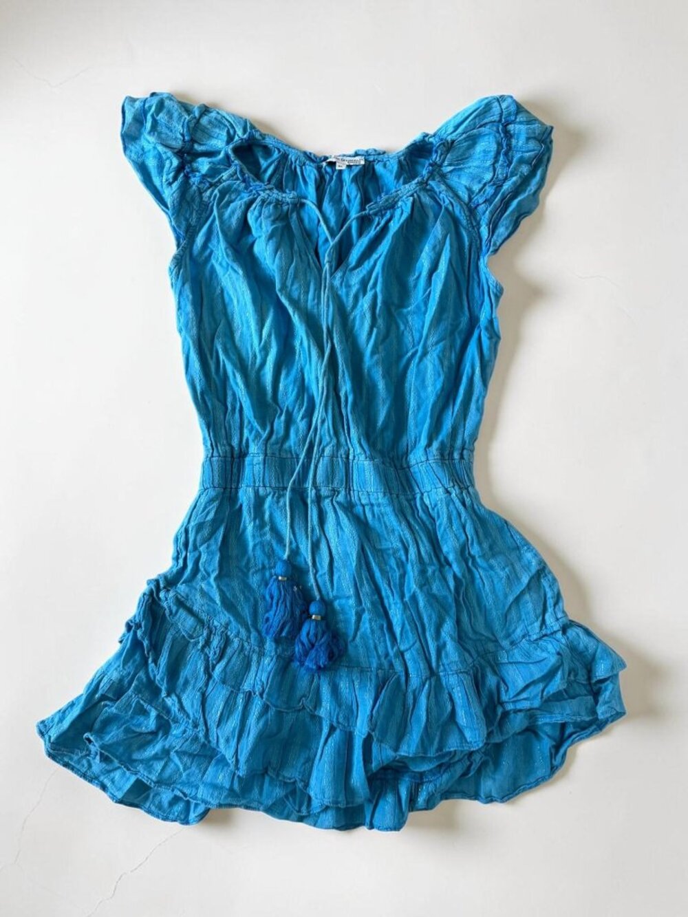 KARINA GRIMALDI Blue Swim Coverup Dress Size XL